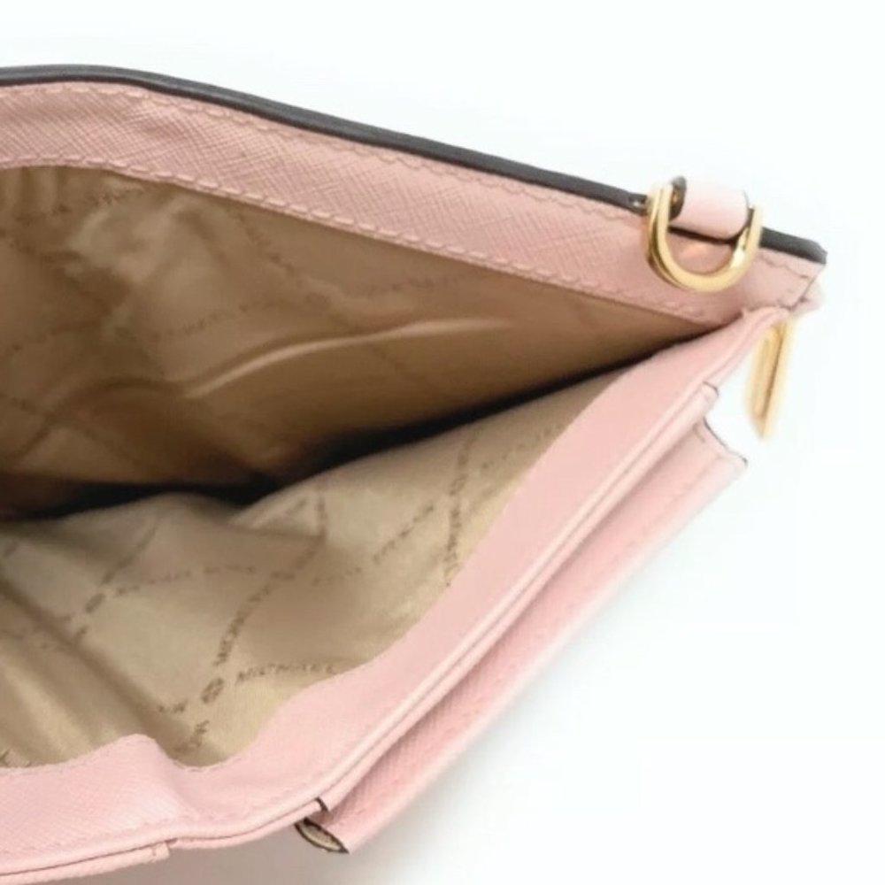 MICHAEL KORS LG Jet Set Double Zip Pink Wristlet - Picture 11 of 11